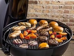 Heavy Duty Plated Steel Hinged Cooking Grate and Lower Grate, Charcoal Grate for