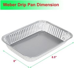 30Pack Grill Drip Pans Compatible for Weber 6415 Grills, Grease Pan Liners for W