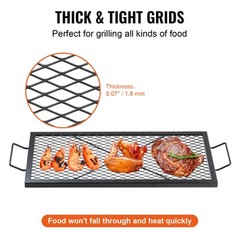 VEVOR 32″ Rectangle Cooking Grate Fire Pit Grill Grate X-Marks Heavy-Duty Steel