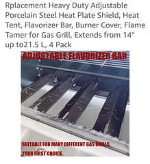 Universal Replacement Heavy Duty Adjustable Porcelain Steel Heat Plate Shield