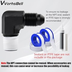 Male Flare to 3/8″ NPT Male 90 Degree Fitting Adapter 6AN 6AN to 3/8 NPT
