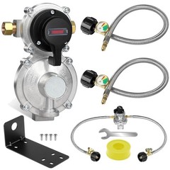 Dual Tank Propane Regulator with Gauge and Hoses