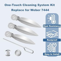 22” Charcoal Grill Replacement Parts – Hinged Cooking Grate & One-Touch Cleanin