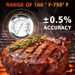 2” Temperature Gauge for Char Griller Replacement Parts, for Chargriller 5050 5