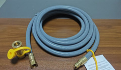 15FT 3/8″ ID Natural Gas Hose – Durable PVC Rubber, Quick Connect for Grills & H