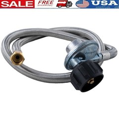 Heavy Duty Stainless Steel Propane Regulator Hose Weatherproof 3ft Griddles New