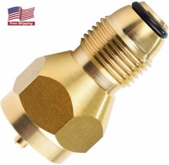 1LB Propane Tank Refill Adapter for Disposable Small Propane Bottle Solid Brass