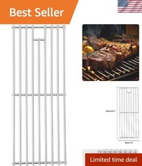Durable Non-Stick BBQ Grill Grate Replacement – 19.3”x7.5” for Easy Cleaning