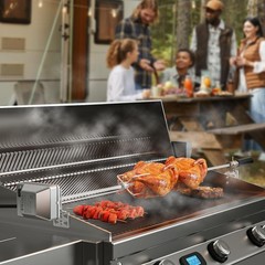 Heavy Duty Stainless Steel Grill Rotisserie Motor – 4W, Waterproof Switch, 40 lb