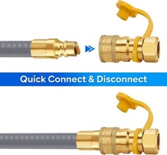 Low Pressure Natural Quick Connect Brass Disconnect Kit Secure NPT Thread