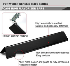 Flavorizer Bars 5pc Weber Genesis II 300 Series E-310 E-330 GS4 Front Ctrl 66032