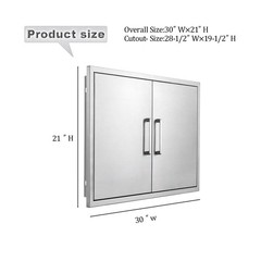 Outdoor Kitchen Door, 30″ W21 H Outdoor Kitchen Access Door, Stainless Steel …
