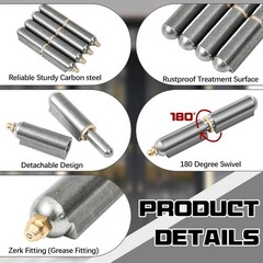 5 Pcs 4 Inch BBQ Smoker Bullet Weld on Bullet Hinge Carbon Steel Weldable Barrel
