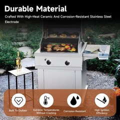 2 Pack Electronic Grill Igniter Ceramic Ignitor Electrode Compatible with Vik…