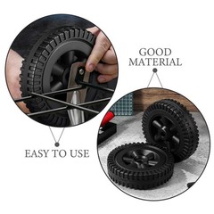 3Pcs Durable Replacement Wheels for Grill Cart Heavy Duty Black Hdpe Outdoor