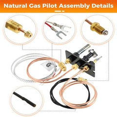 10002264 Natural Gas Pilot Assembly Replacement for Temco Monessen Fireplace