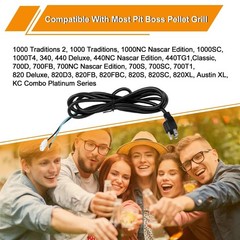8ft Power Cord Replacement for Wood Pellet Smokers, Compatible with Traeger & Pi
