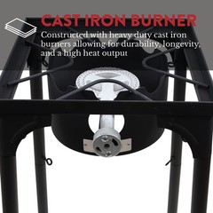 Gas One Propane Single Burner Camp Stove High Temp Red Qcc Steel Braided