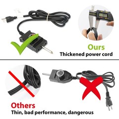 Power Cord for Masterbuilt Smoker Parts Analog Control Plug Dial Knob Temp Th…