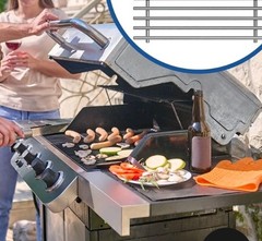 2 Pk HD 18″ X 10″ SUS304 9MM Stainless Cooking Grill Grates Fits Weber & Others