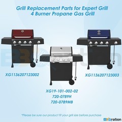 Grill Parts Kit For Expert 4 Burner 7200789H Grate Heat Shield Burner Set