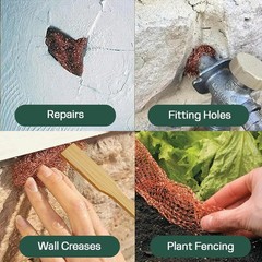 Copper Mesh Rodent Control Kit, 5 Inch X 35ft Rustproof Copper Wool Blend,8879