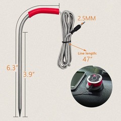 Meat Probe Set of 2 with Real Time Temperature Tracking for Weber Grill Models