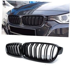 Front Grille, Kidney Grill Replacement for BMW 3 Series F30 F31 ABS Gloss Black