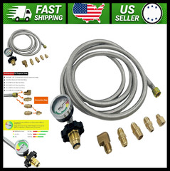 Mensi Propane Gas Hose 3/8″ Fittings 1/4″ NPT Male 3/8″ Male Flare 1/4