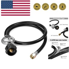 3.5 Feet Propane Regulator and Hose Universal Grill Regulator Replacement Par…