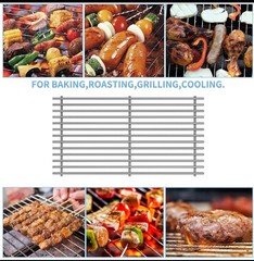 2 Pk HD 18″ X 10″ SUS304 9MM Stainless Cooking Grill Grates Fits Weber & Others
