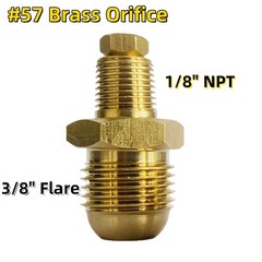 MCAMPAS Propane Gas Jet #57 Brass Orifice Replacement for 0.625 inches, Gold