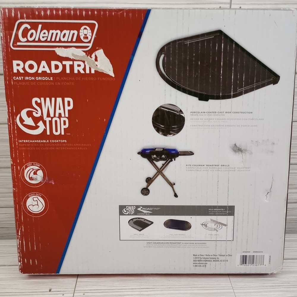 Coleman RoadTrip Swap Top Cast Iron Griddle Part Accessory NEW OEM Outdoor Prod