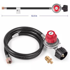 Outermust 10 PSI Propane Hose with Regulator QCC1 Type 4 Ft. Propane Tank Hose