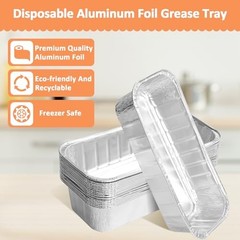 15 Pack 6498 6417 Grease Tray Liners Silver-15 pcs for Weber Genesis II 400/600