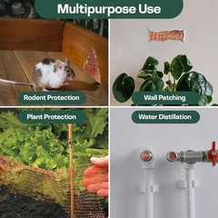 Copper Mesh Rodent Control Kit, 5 Inch X 35ft Rustproof Copper Wool Blend,8879