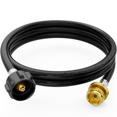 6ft Propane Adapter Hose, 1lb to 20lb Converter for Grills, Heaters & Tanks