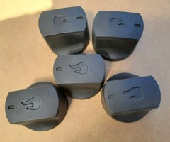 BBQ Char-Broil Grill Plastic Knob Black D=2″ Set Of 5