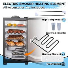 MOOTVGOO 1200 Watts Smoker Heating Element Kit Replacement for silver