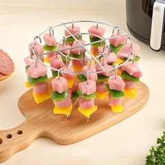 Air Fryer Skewer for stand Vertical Barbecue Rack Stainless Steel for Air Fryers