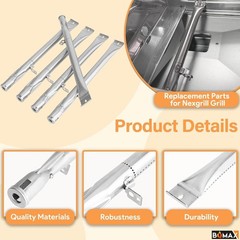 Grill Replacement Parts for Nexgrill 5 Burner 720-0888S, Grill Grate and Burner
