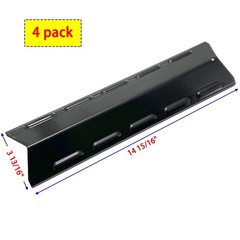 Direct Store Kit DP163 (4-pack) Porcelain Steel Heat Plates 15×4″, Black