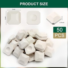 Quantfire Ceramic Briquettes Grill Bricks Replacement 50 Piece 50pcs, White