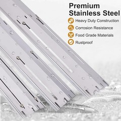 Criditpid Universal Stainless Steel Heat Plate Shield, Heat Tent, Flavorizer Bar