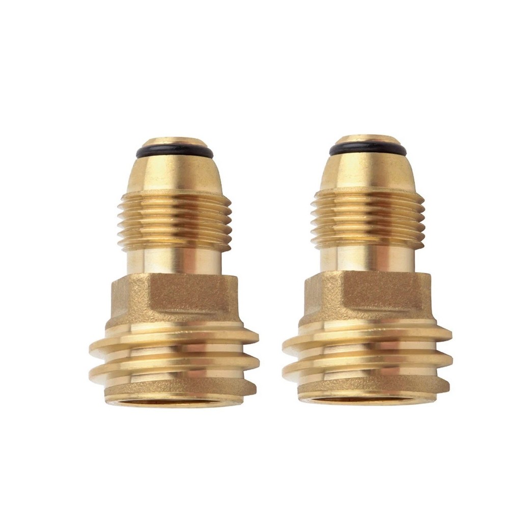 2PCS POL to QCC1 Propane Tank Adapter 100 lbs LP Tank Valve to Type-1 Fitting