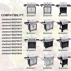 Repuestos para parrilla Charbroil Performance 6 quemadores 463244819, 463276517