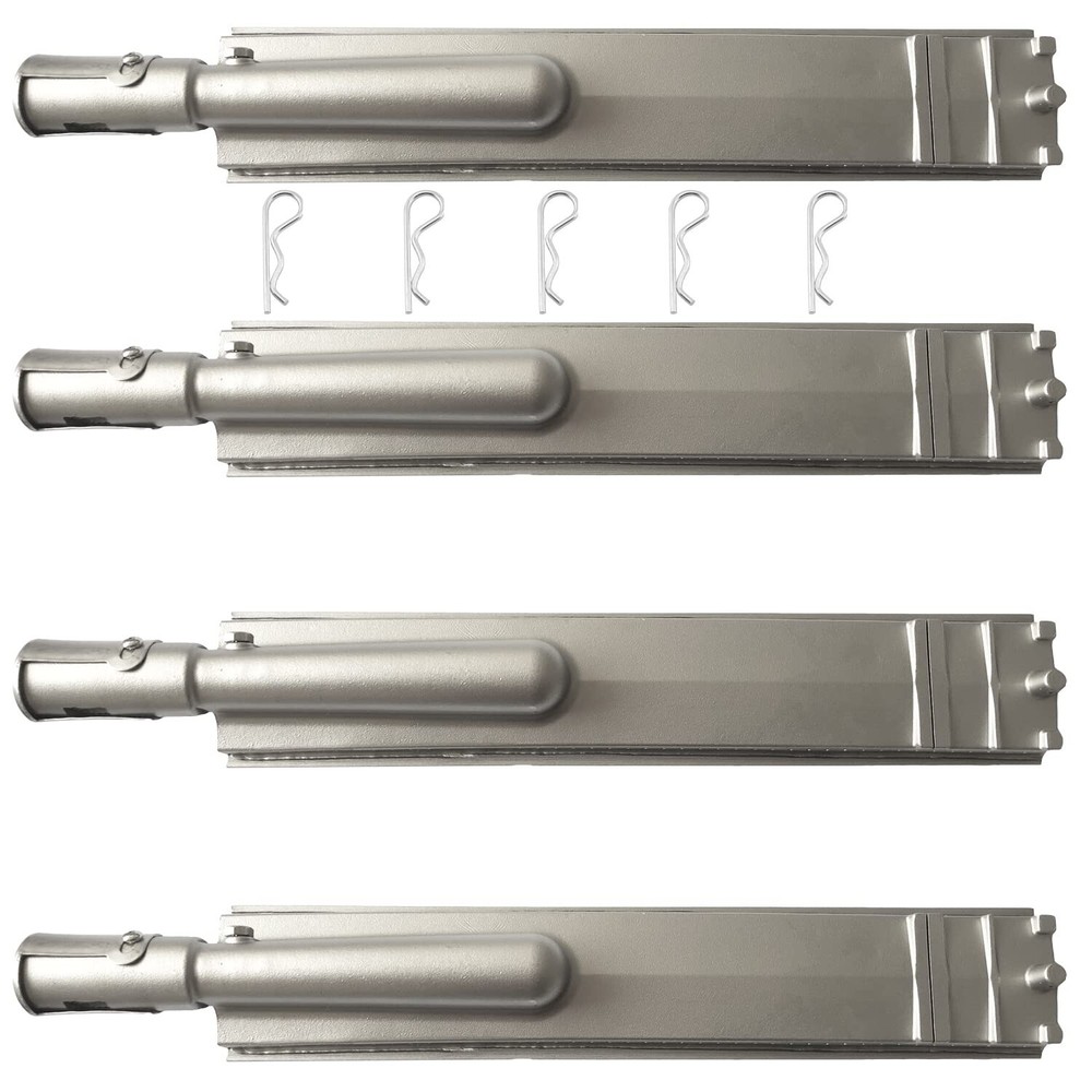 Heavy Duty Cast Stainless Steel BBQ Grill Burner 4 Pack for Bull, Replacement…