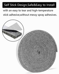 High-Temp Gasket Seal for Big Green Egg Grill – 15ft Self-Stick Replacement Stri