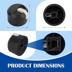 Grill Knobs Replacement, Black, 2-Pack, Metal, For Blackstone 17/22/28/36 inch
