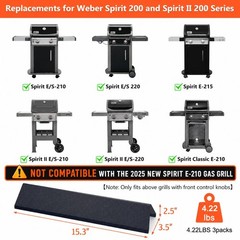 Porcelain Steel Grill Heat Plates Shield Tents Gas Burner Deflector Set Spiri…